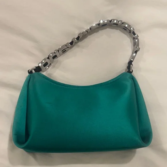 Alexander Wang Satin Shoulder Bag in Emerald Green - Picture 5 of 8